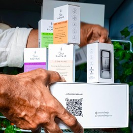 COCO SALVAJE Natural Deodorant 6 Pack & Reusable Metal Case | Aluminum Free Deodorant with Magnesium | Non-Toxic, Vegan, Hypoallergenic, Pregnancy Safe | Clean Organic Ingredients | 2.11oz Each