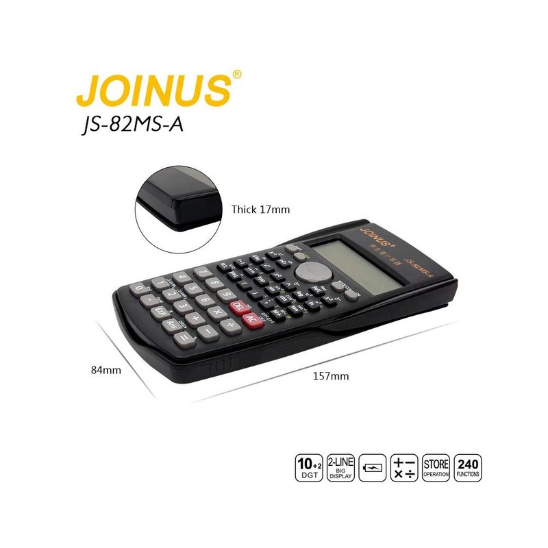 Joinus scientific calculator - Student calculator (black).