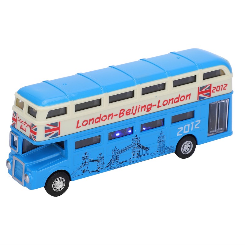 1:90 Children Double Layer Bus Toy Simulation Alloy Pull Back
