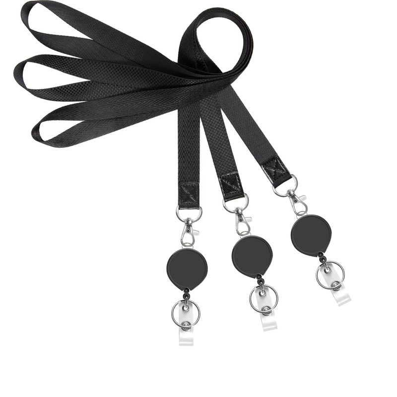 YOUOWO Neck Strap, Neck Strap, Elastic Reel, ID Card Holder,