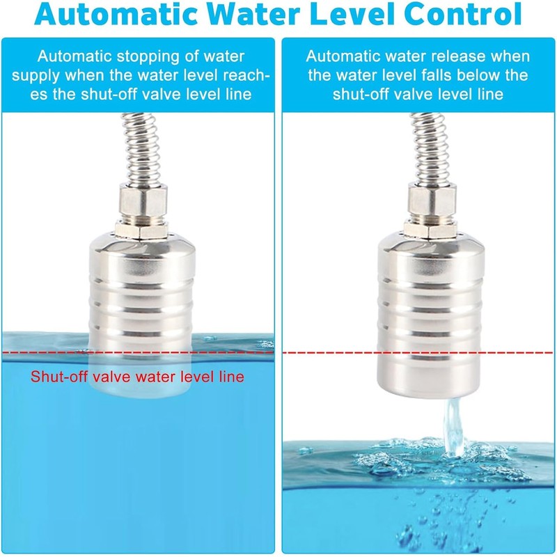 3 Pack Water Float Valve For Water Tank,1/2" to 3/4''