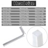 PEUTIER 7pcs Square Head Wrench Set, 3/4/5/6/7/8/10mm L-Shaped Wrench Chrome