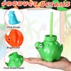 Maxcheck Dinosaur Party Favor Gift Supplies Dinosaur Cups with Straws