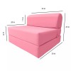 Amfuton Pink Sleeper Chair Folding Foam Beds, Portable Lounger Bed