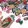 70pcs Random Assorted Styles Embroidered Patches, Sew On/Iron On Patch