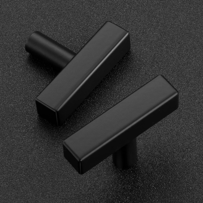 Ravinte 10 Pack Matte Black Cabinet Pulls Single Hole Black