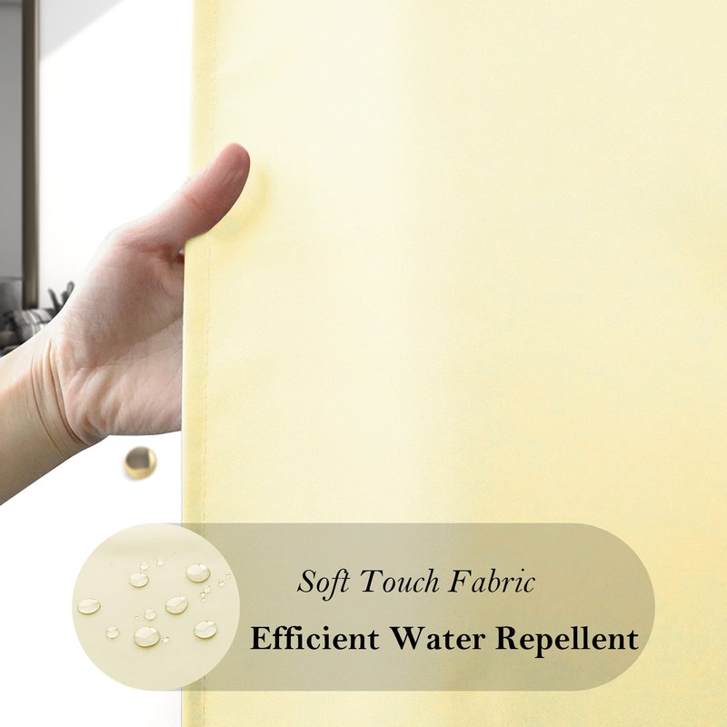 AooHome Shower Curtain Liner, Fabric Bathroom Curtain with Hooks for