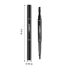 Beard Pencil Filler for Men - Water Resistant, Sweat Proof, Long Lasting & Natural Finish Barber Pencil, Mustache Repair Shape, Two Replacement Tips (Black)