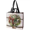 Primitives By Kathy Winter Wreath Shopping Tote Bag for Christmas