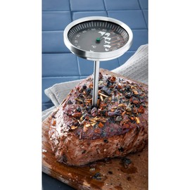 WMF Analogue Meat Thermometer 6.3 cm, Roasting Thermometer with Yarn Marks for Steak Beef, Veal, Lamb, Pork, Ham, Probe up to 110°C