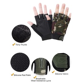 Children's Half Finger Gloves, Non-Slip Breathable Cycling Gloves, MTB Cycling Gloves, Fingerless Gloves for Fitness, Cycling, Training, Fishing, Running for Girls and Boys