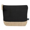 Fairtrade Kulturbeutel aus Baumwolle und Jute, 21,5 x 16,5 x