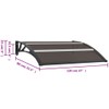 'vidaXL Door Canopy Black, Durable Polycarbonate and ABS Construction, Suitable