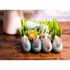 HEITMANN DECO - Hanging eggs with feather - set of