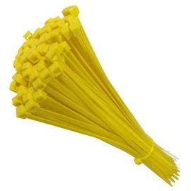 10 Tie Wraps Cable Ties Fasteners Wire Zip Strap Cord Strong Nylon Plastic Durable (Medium 203mm, Yellow)