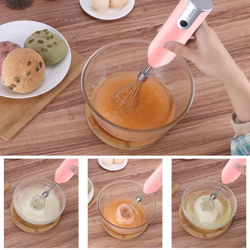 Electric Egg Beater Whisk, USB Charging Mixer, Three-Speed Adjustment, Suitable