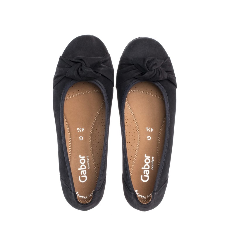 Gabor Ashlene N, Women's Ballet Flats, Dark Blue Nubuck, 6.5