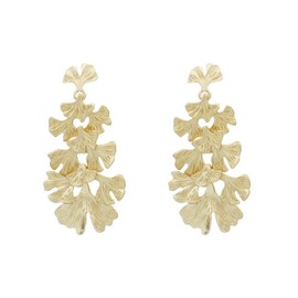 Leaf Earrings for Women Flower Tassel Earrings for Girls Hypoallergenic Ginkgo Leaf Cluster, No, No