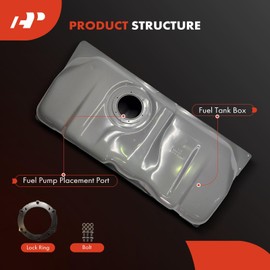 A-Premium Fuel Tank with Lock Ring & O-Ring Compatible with Ford Crown Victoria 1995-1996 & Lincoln Town Car 1995-1996 & Mercury Grand Marquis 1995-1996, 4.6L, Replace# F2AZ9002A