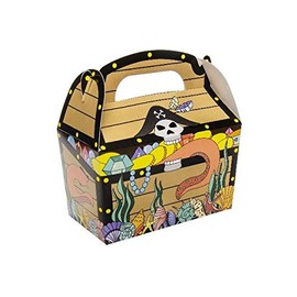 Schnooridoo 12 x Treat Box Pirate Pirate Treasure Chest Guest Gift Box Children's Birthday Party