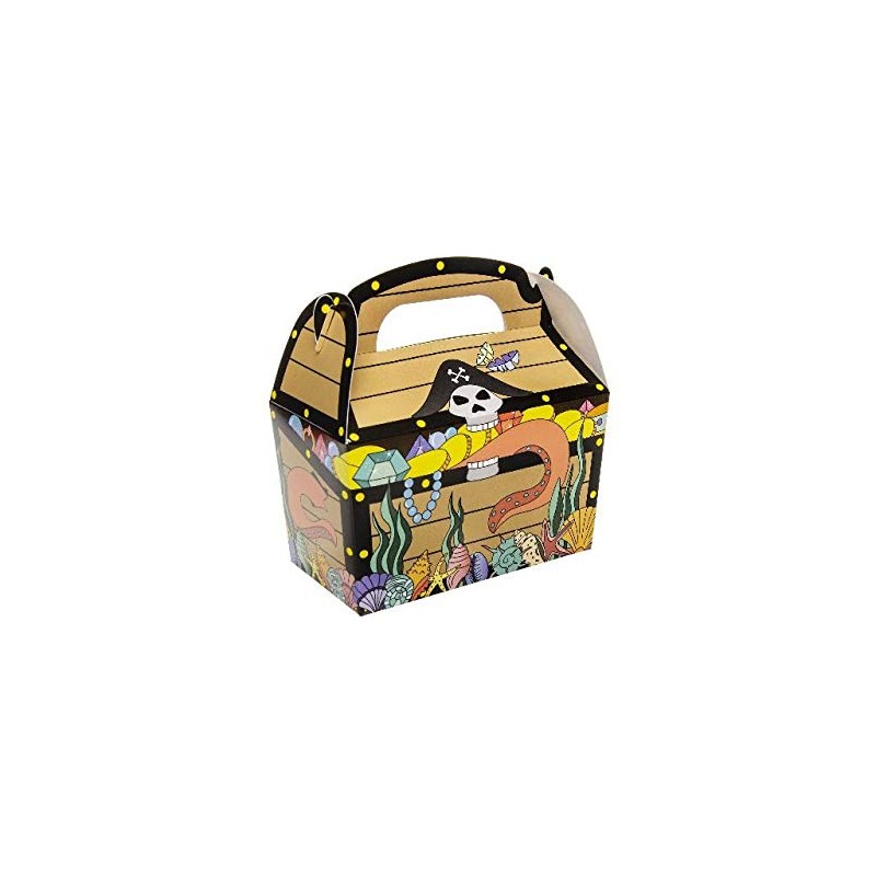 Schnooridoo 12 x Treat Box Pirate Pirate Treasure Chest Guest