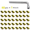 ONIPAX Bicycle Pedal Bolts M4x7mm 40pcs/Bag with 1 Wrench