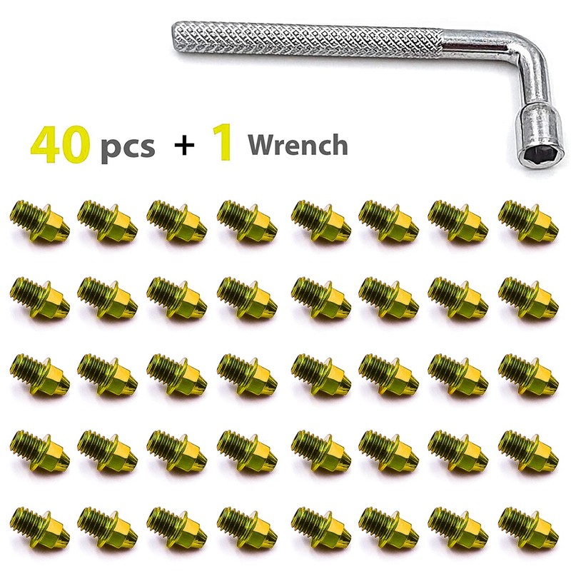 ONIPAX Bicycle Pedal Bolts M4x7mm 40pcs/Bag with 1 Wrench