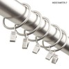 Rod Desyne 2 inch Curtain Rings w/Clip - Satin Nickel