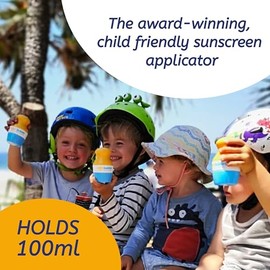 Solar Buddies Sonnencreme-Applikator - Gr√ºn 3x - Nachf√ºllbarer Roll-on Schwammapplikator f√ºr Sonnencreme, Sonnenmilch & Lotion f√ºr Kinder, Erwachsene & Familien - Fasst 100ml