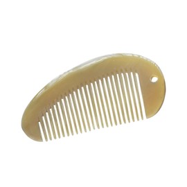 Healvian Wide Tooth Horn Hair Comb for Hair Straightening Massage Anti-static Hairdressing Tool Suitable for Family