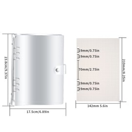 Odner A5 Ring Binder, Notebook Planner Binder, PVC Cover, Binder 6 Rings Ring Binder, Refillable, with 2 Refillable Loose Sheets of Paper, Pack of 2