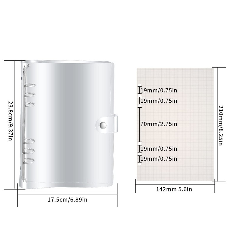 Odner A5 Ring Binder, Notebook Planner Binder, PVC Cover, Binder