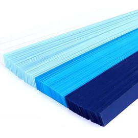 540Pcs Origami Star Paper Strips, Double-Sided Colored Paper for DIY Lucky Stars, Pre-Cut Wishing Star Craft Kit (Blue, 1)