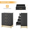 Garvee ​​Black 4-Drawer Dresser for Bedroom & Closet Tall Chest