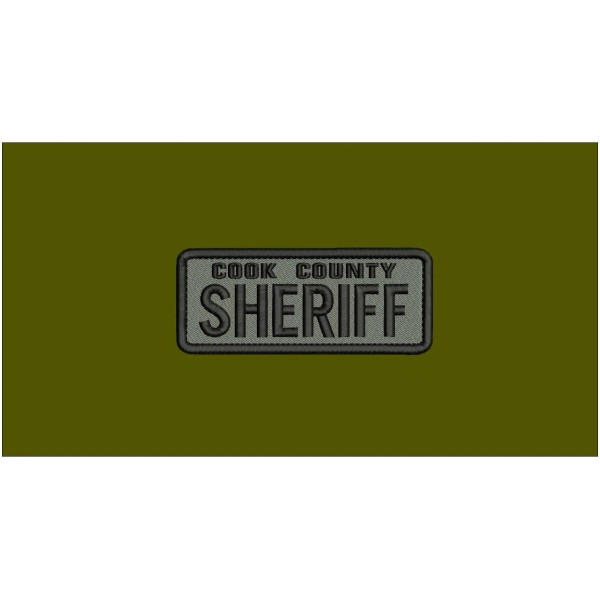 Cook C Sheriff embroidery patches 2X5'' hook on back black