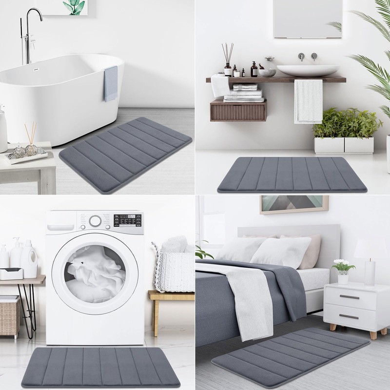 Buganda Memory Foam Bath Mat, 24" x 16", Ultra Soft
