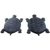 Set of 2 Iron Verdigris Garden Turtle Stepping Stone