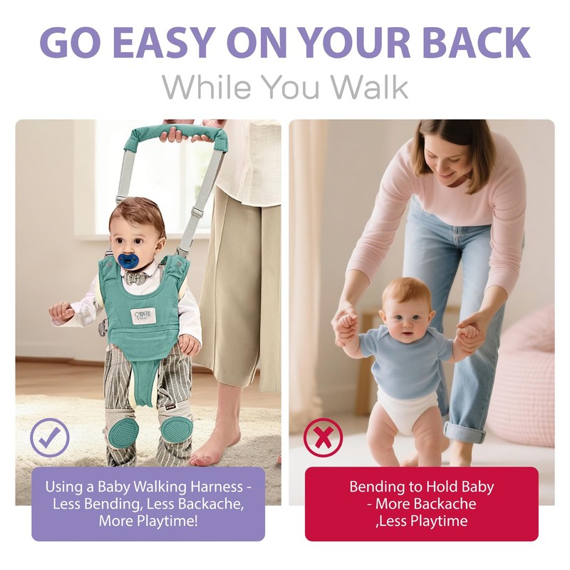 Baby Walking Harness-Handheld Assistant Belt- Toddler Infant Walking Aid for