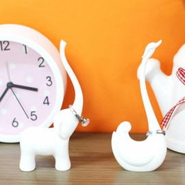 Elegant Ceramic Ring Holder & Accessory Organizer for Women Swan & Elephant