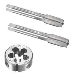 Mactoom 14mm x 1.5 HSS Metric Tap and Die Set Right Hand Thread,Tapping DIY Tool 3pcs (M14 x 1.5mm)