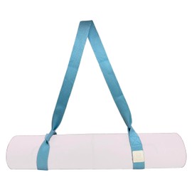 Yoga Mat Strap Sling -Tiiyar Adjustable Polyester Cotton Yoga Mat Carrier (Yoga Mat Carry Strap Belt) (Sky Blue)