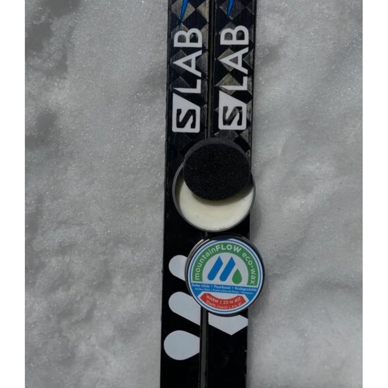 mountainFLOW Plant-Based, Biodegradable, Petroleum Free Ski/Snowboard Hot Rub-On Quick Wax,