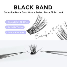 Winkgiggle Lashes Clusters Natural Look 84Pcs Wispy Lashes Reusable Super Thin Band & Soft Individual Volume Faux Mink Lashes(703C)