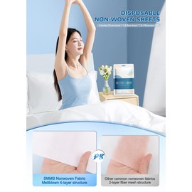 Disposable Bedding Sheets Set, 17pcs Portable Disposable Travel Set with Bed Sheet, Quilt Cover, 2 Pillowcases, Bath Towel, 2 Towels, Toothbrush Comb Set, Slippers - for Hotel, Camping and Travelling