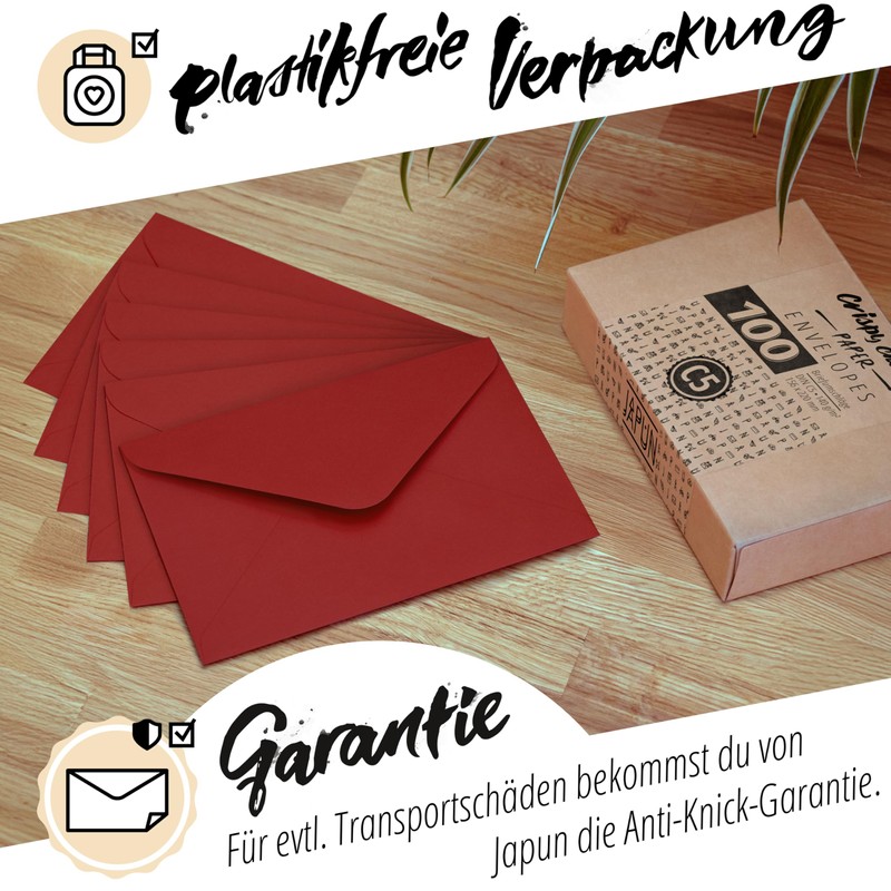 Japun Envelopes Pack of 100 DIN C5 220 x 156