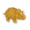 Animal Dinosaur Triceratops Wood Grain Polyresin Suora Money Box