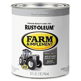 Rust-Oleum 280106 Farm & Implement Enamel Primer Quart, Gray Primer