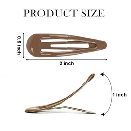 MAORULU 40 Pinzas Para El Cabello De 5 Cm (2 Pulgadas), Antideslizantes, Color Marrón, Ideales Para Peinar. Incluyen Pasadores Metálicos.