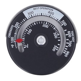 Wood Stove Thermometer Magnetic, 0 to 500℃ Stove Pipe Thermometer Gauge High Accuracy Oven Temperature Gauge for Wood Burning Stoves Top