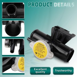 AUTOKAY 1350A015 Radiator Engine Coolant Filler Fill Neck with Cap Fits for Mitsubishi Lancer 2008-2017 Outlander 2007-2014 Outlander Sport 2011-2012 with CVT 2013-2021 2.0L 2.4L 3.0L